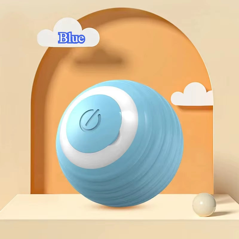 Smart Interactive Cat and Dog Toy - Automatic Rolling Ball with Faux Tail, Rechargeable and Designed for Training and Play