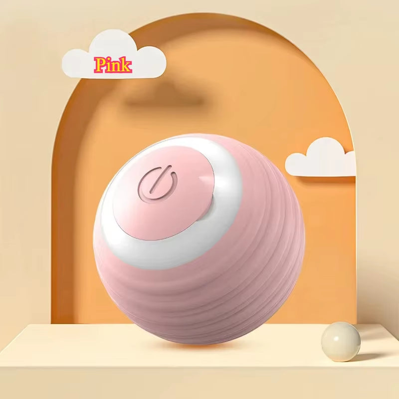 Smart Interactive Cat and Dog Toy - Automatic Rolling Ball with Faux Tail, Rechargeable and Designed for Training and Play